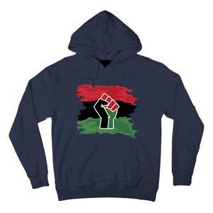 Pan African Flag Black Fist U.N.I.A. Flag Tall Hoodie