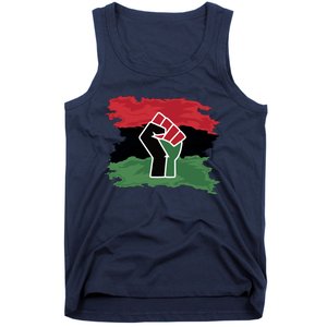 Pan African Flag Black Fist U.N.I.A. Flag Tank Top