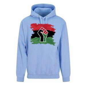 Pan African Flag Black Fist U.N.I.A. Flag Unisex Surf Hoodie