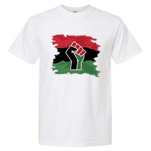 Pan African Flag Black Fist U.N.I.A. Flag Garment-Dyed Heavyweight T-Shirt