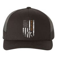 Painter American Flag Design Painting Yupoong Adult 5-Panel Trucker Hat