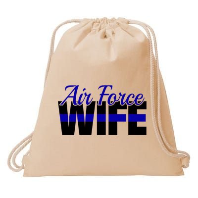 Proud Air Force Wife Gift Usaf Patriotic Military Family Funny Gift Drawstring Bag