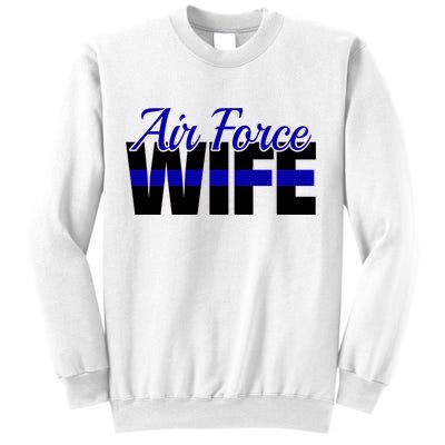 Proud Air Force Wife Gift Usaf Patriotic Military Family Funny Gift Sweatshirt