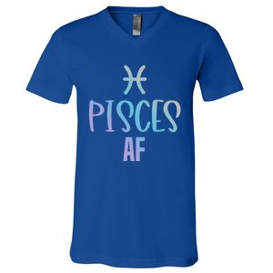 Pisces Af Funny Zodiac Sign Pisces Astrology Sign Gift V-Neck T-Shirt