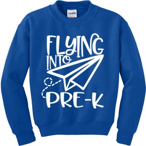 Paper Airplane Flying Into Pregiftk Gift Kids Sweatshirt