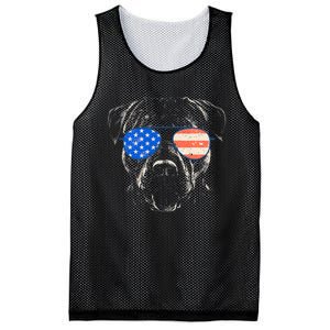 Pitbull American Flag 4th Of July Pitbull Dad Mom Dog Lover Mesh Reversible Basketball Jersey Tank