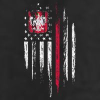 Polish American Flag Combo Poland Usa Polska 7 Panel Mesh Trucker Snapback Hat