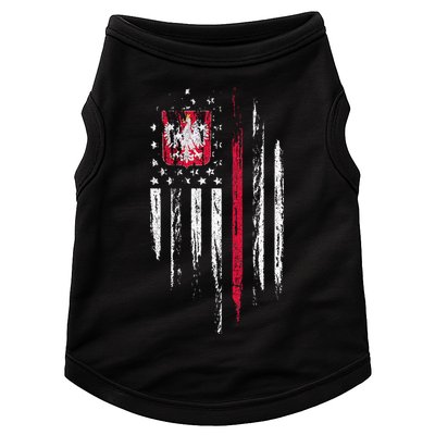 Polish American Flag Combo Poland Usa Polska Doggie Tank