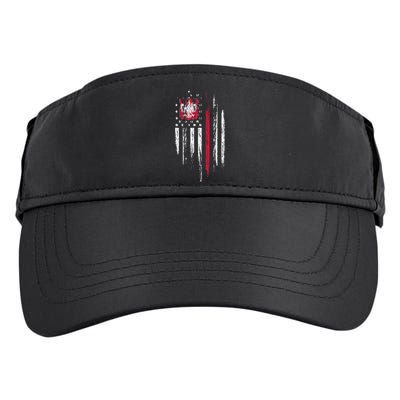 Polish American Flag Combo Poland Usa Polska Adult Drive Performance Visor