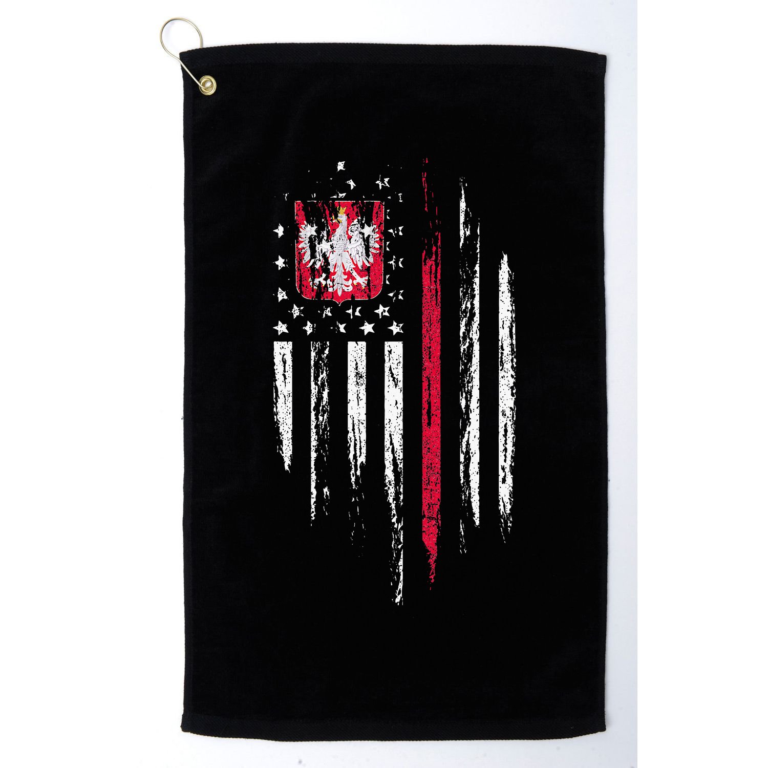 Polish American Flag Combo Poland Usa Polska Golf Towel