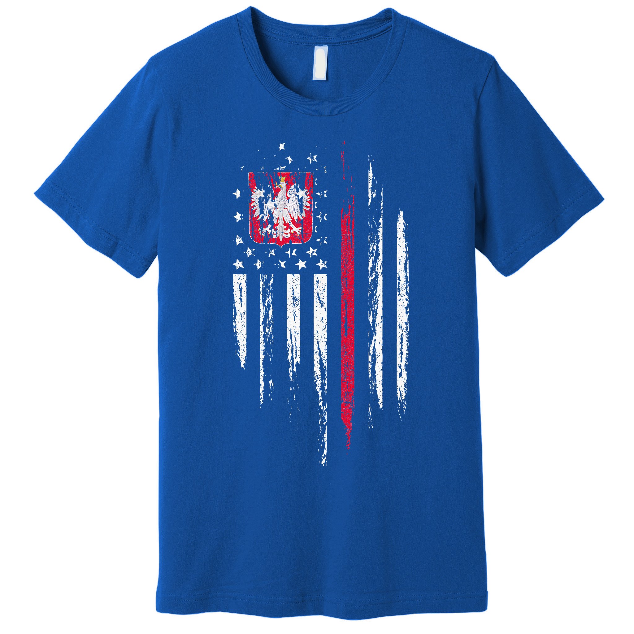 Polish American Flag Combo Poland Usa Polska Premium T-Shirt