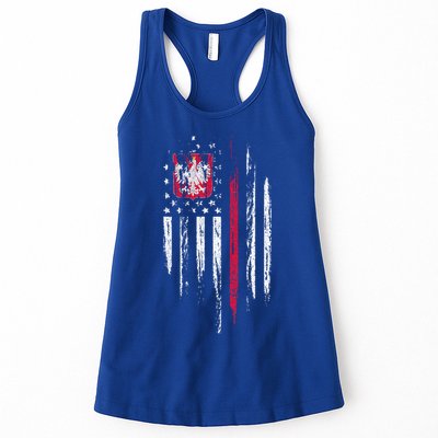 Polish American Flag Combo Poland Usa Polska Womens Tank Top