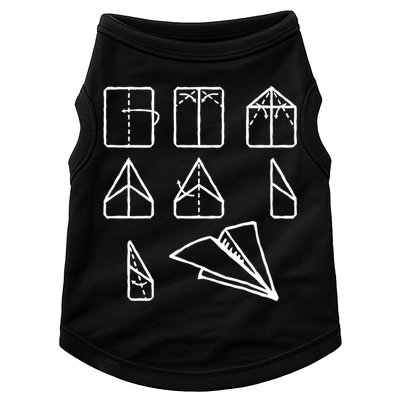 Paper Airplane Folding Instruction Gift Doggie Tank