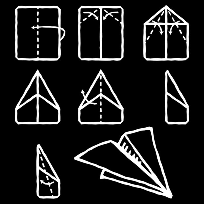 Paper Airplane Folding Instruction Gift Flexfit Unipanel Trucker Cap