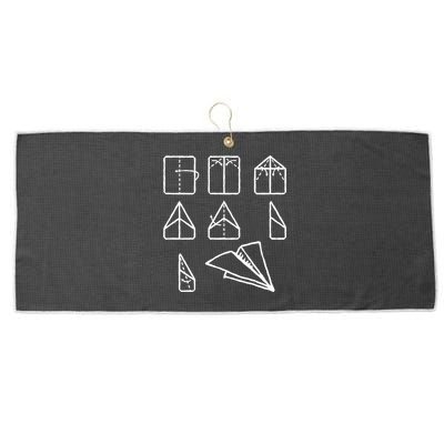Paper Airplane Folding Instruction Gift Large Microfiber Waffle Golf Towel