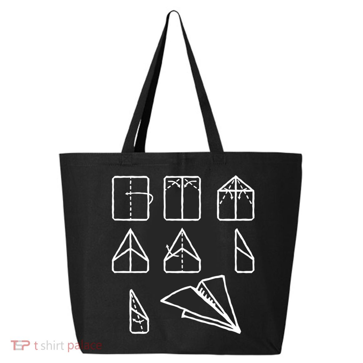 Paper Airplane Folding Instruction Gift 25L Jumbo Tote
