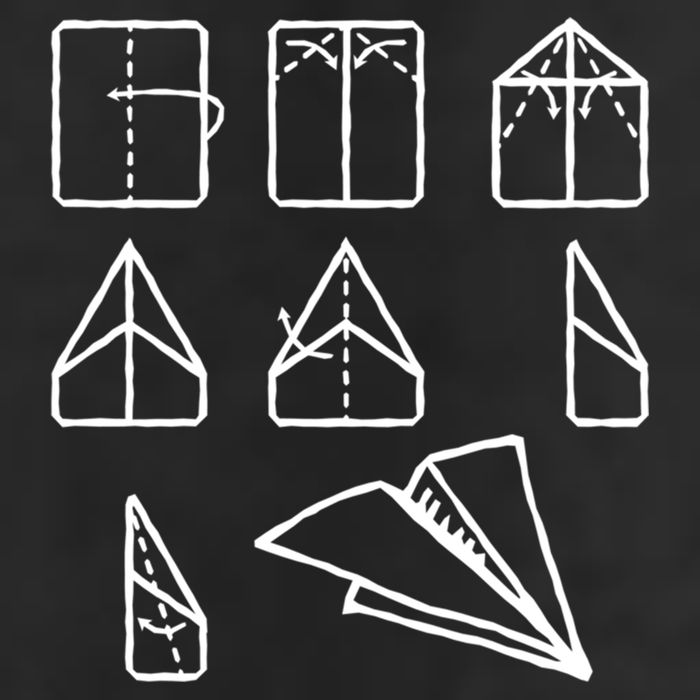 Paper Airplane Folding Instruction Gift 25L Jumbo Tote