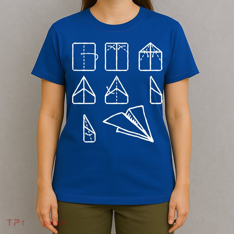 Paper Airplane Folding Instruction Gift T-Shirt