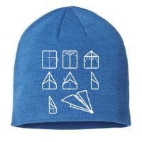Paper Airplane Folding Instruction Gift Sustainable Beanie