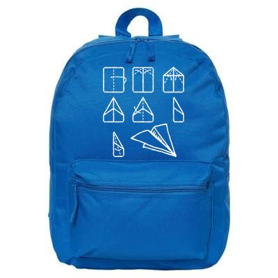 Paper Airplane Folding Instruction Gift 16 in Basic Backpack