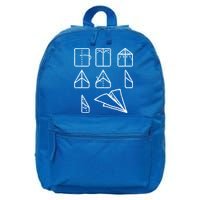 Paper Airplane Folding Instruction Gift 16 in Basic Backpack