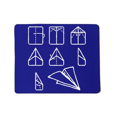 Paper Airplane Folding Instruction Gift Mousepad