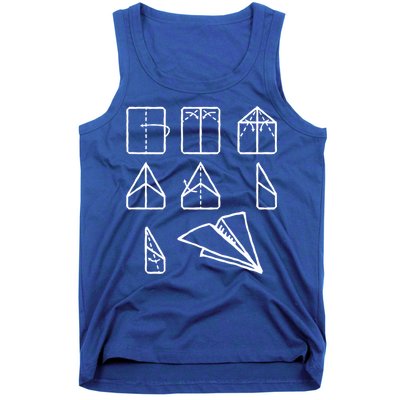 Paper Airplane Folding Instruction Gift Tank Top