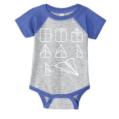 Paper Airplane Folding Instruction Gift Infant Baby Jersey Bodysuit