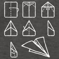 Paper Airplane Folding Instruction Gift Vector Backpack