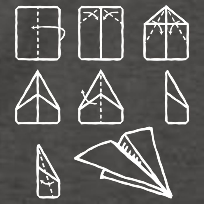 Paper Airplane Folding Instruction Gift Vector Backpack