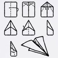 Paper Airplane Folding Instruction Gift Garment-Dyed Sweatshirt