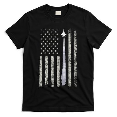 Patriotic American Flag Airplane Enthusiast Pilot T-Shirt