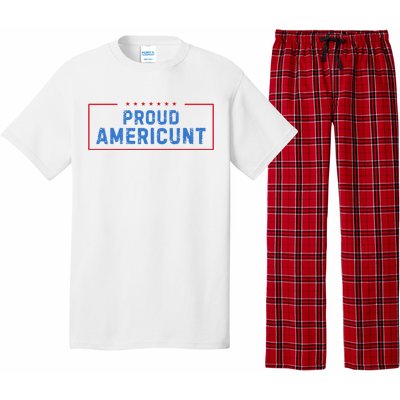 Proud Americunt Funny American 4 Of July Pajama Set