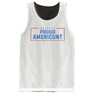 Proud Americunt Funny American 4 Of July Mesh Reversible Basketball Jersey Tank