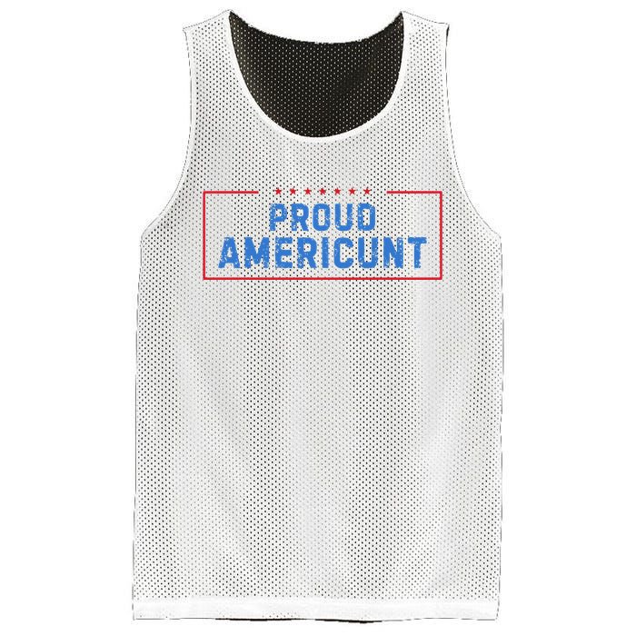 Proud Americunt Funny American 4 Of July Mesh Reversible Basketball Jersey Tank