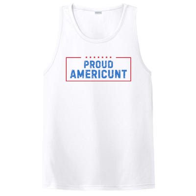 Proud Americunt Funny American 4 Of July PosiCharge Competitor Tank