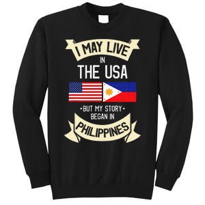 Philippines American Flag USA Filipino Roots Gifts Sweatshirt