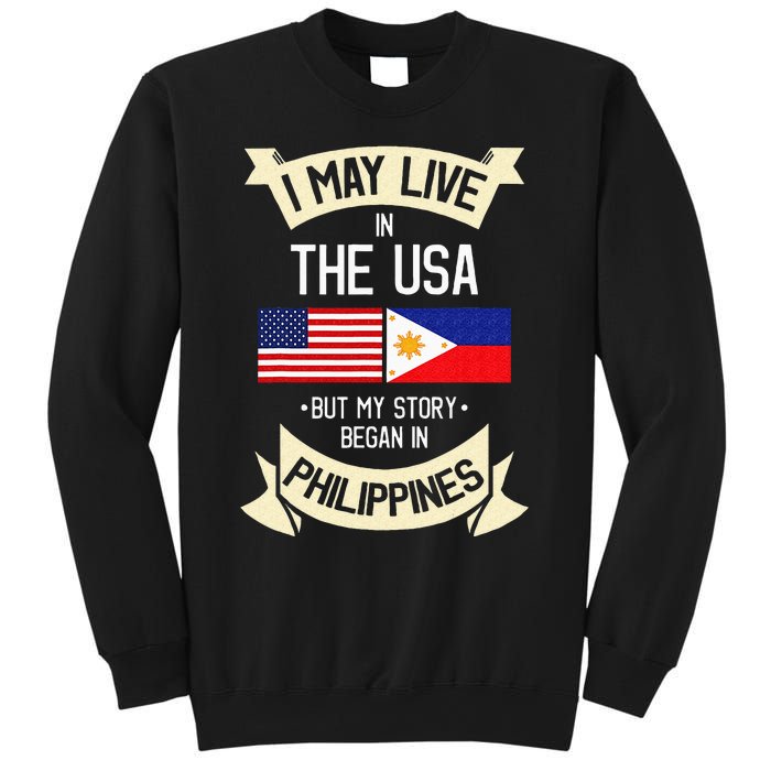 Philippines American Flag USA Filipino Roots Gifts Sweatshirt