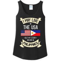 Philippines American Flag USA Filipino Roots Gifts Ladies Essential Tank