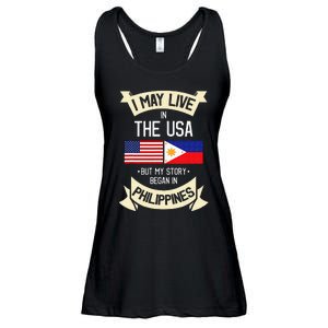 Philippines American Flag USA Filipino Roots Gifts Ladies Essential Flowy Tank