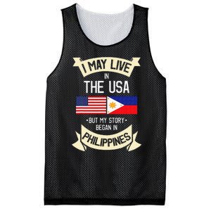 Philippines American Flag USA Filipino Roots Gifts Mesh Reversible Basketball Jersey Tank