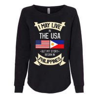 Philippines American Flag USA Filipino Roots Gifts Womens California Wash Sweatshirt