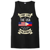 Philippines American Flag USA Filipino Roots Gifts PosiCharge Competitor Tank