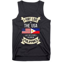 Philippines American Flag USA Filipino Roots Gifts Tank Top