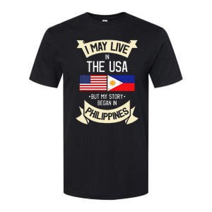 Philippines American Flag USA Filipino Roots Gifts Softstyle CVC T-Shirt