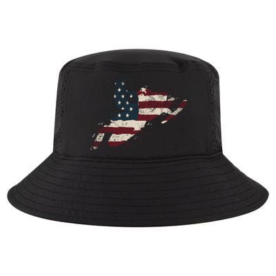 Proud American Flag Snowmobiling Gift Snowmobile Riding Gift Cool Comfort Performance Bucket Hat