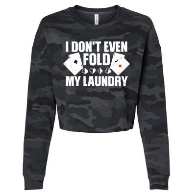 Poker Art For Poker Lover Casino Gambler Players Cropped Pullover Crew