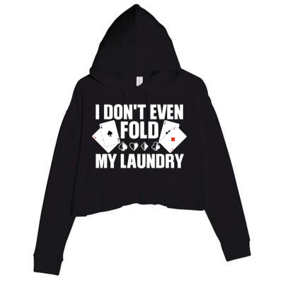 Poker Art For Poker Lover Casino Gambler Players Crop Fleece Hoodie