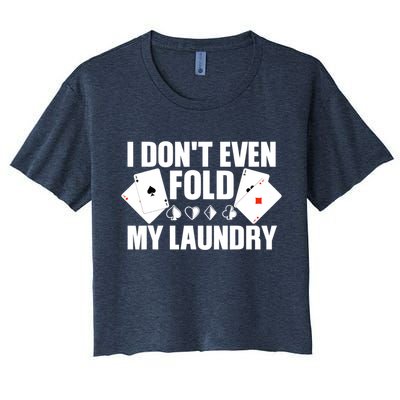 Poker Art For Poker Lover Casino Gambler Players Women's Crop Top Tee