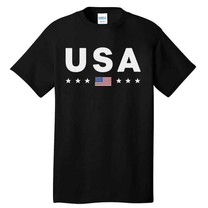 Patriotic American Flag 4th Of July Tall T-Shirt